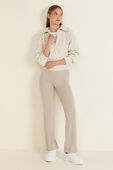 Brushed Softstreme Ribbed Zip Flared Pant 32.5''